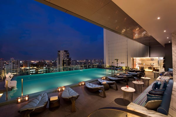 Vista interna de hotel