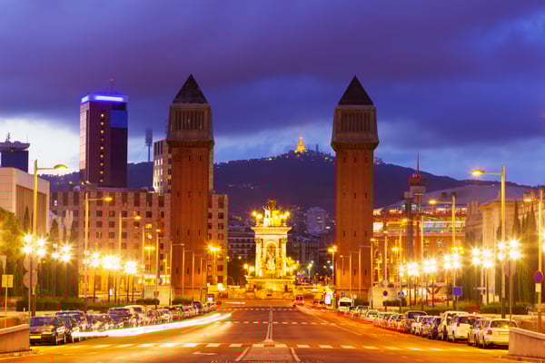 Vista de Barcelona de noche