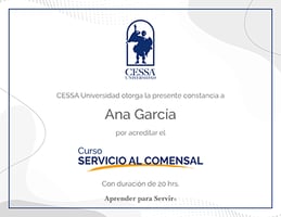 Curso Servicio al Comensal