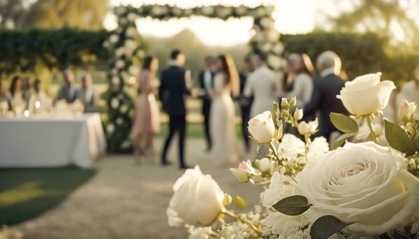 Boda en área al aire libre